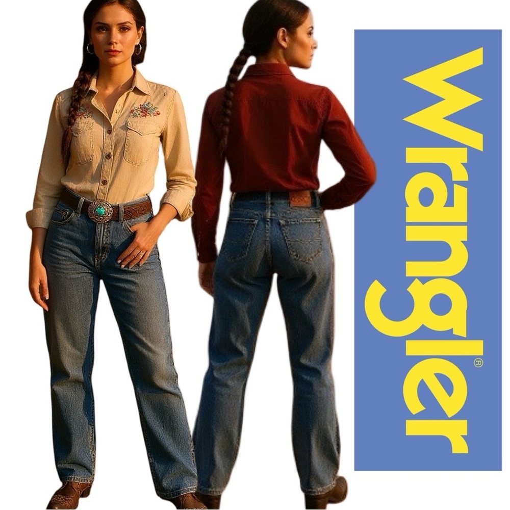 Wrangler Women's High Rise True Straight Leg Jean - vintage 80’s - Picture 4 of 16
